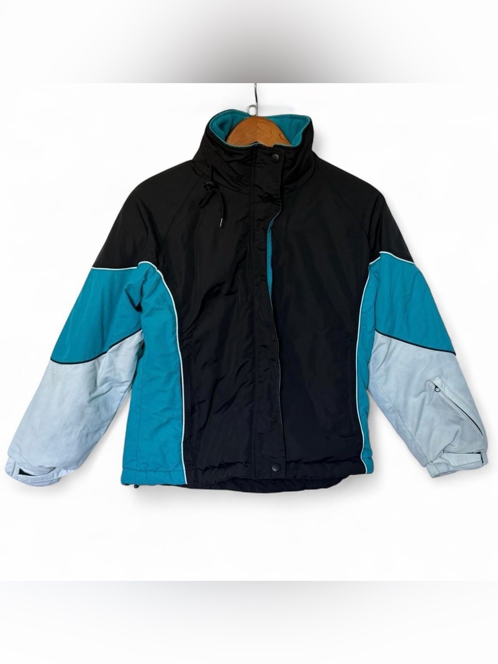 Vintage 90s Ocean Pacific Retro Blue Colorblock Ski & Snow Medium Parka Jacket